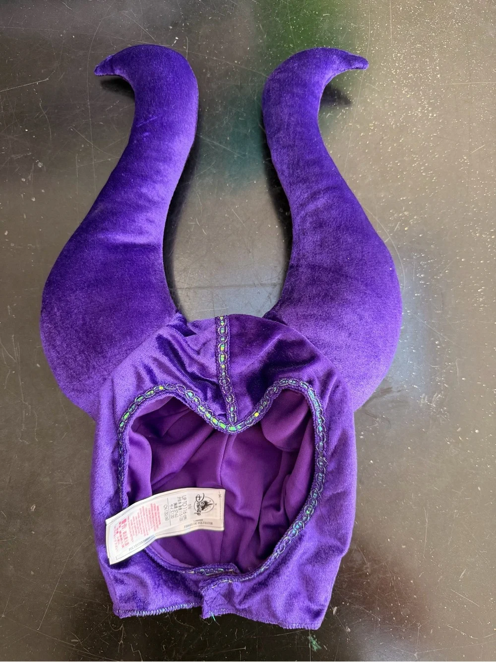 Disney Maleficent dress & horns velvet Halloween costume set kids 5/6